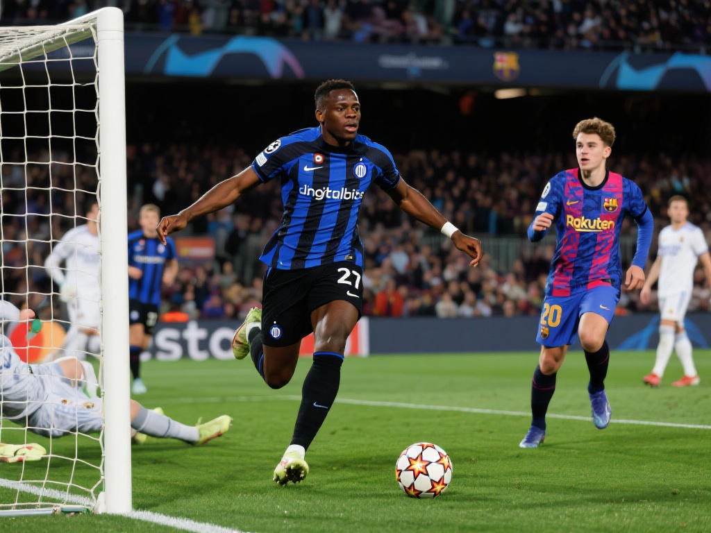 邓弗里斯双响助攻亚马尔费兰建功 巴萨与国米首战3-3握手言和 这场欧冠小组赛的焦点战在巴萨主场展开,双